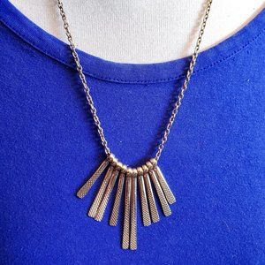 20" Gold Tone Egyptian Style Collar Necklace Bars